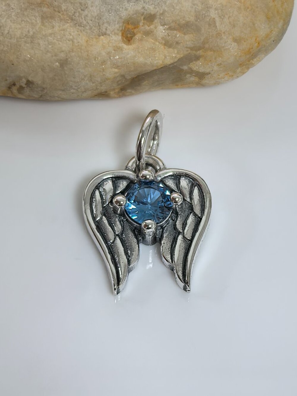 James Avery Angel Wings Birthstone Charm, S925 Silver Jewelry (Women's)